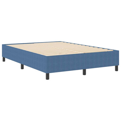 Boxspringbett Blau 140 x 200 cm Cordstoff