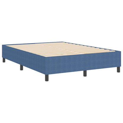 Boxspringbett Blau 140 x 200 cm Cordstoff