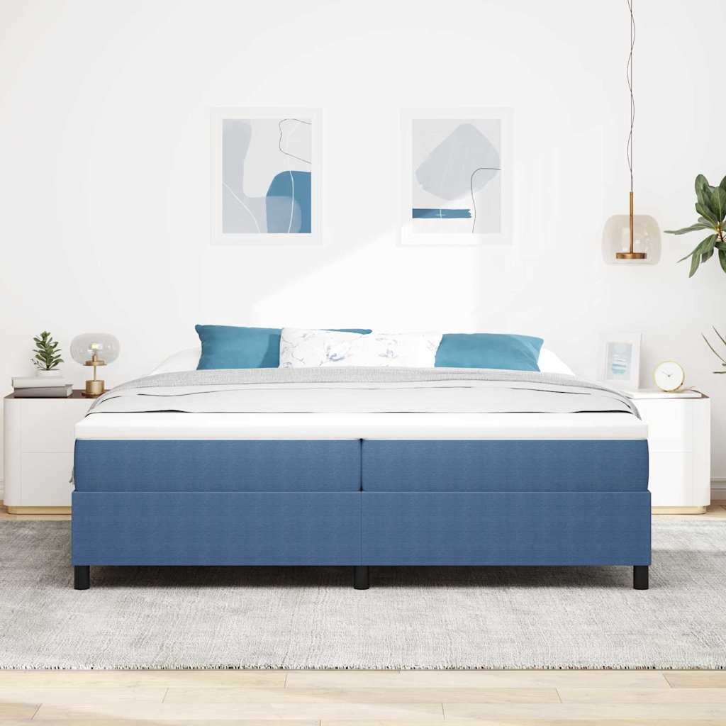 Boxspringbett Blau 200 x 200 cm Cordstoff