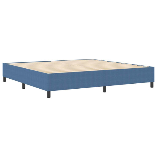 Boxspringbett Blau 200 x 200 cm Cordstoff