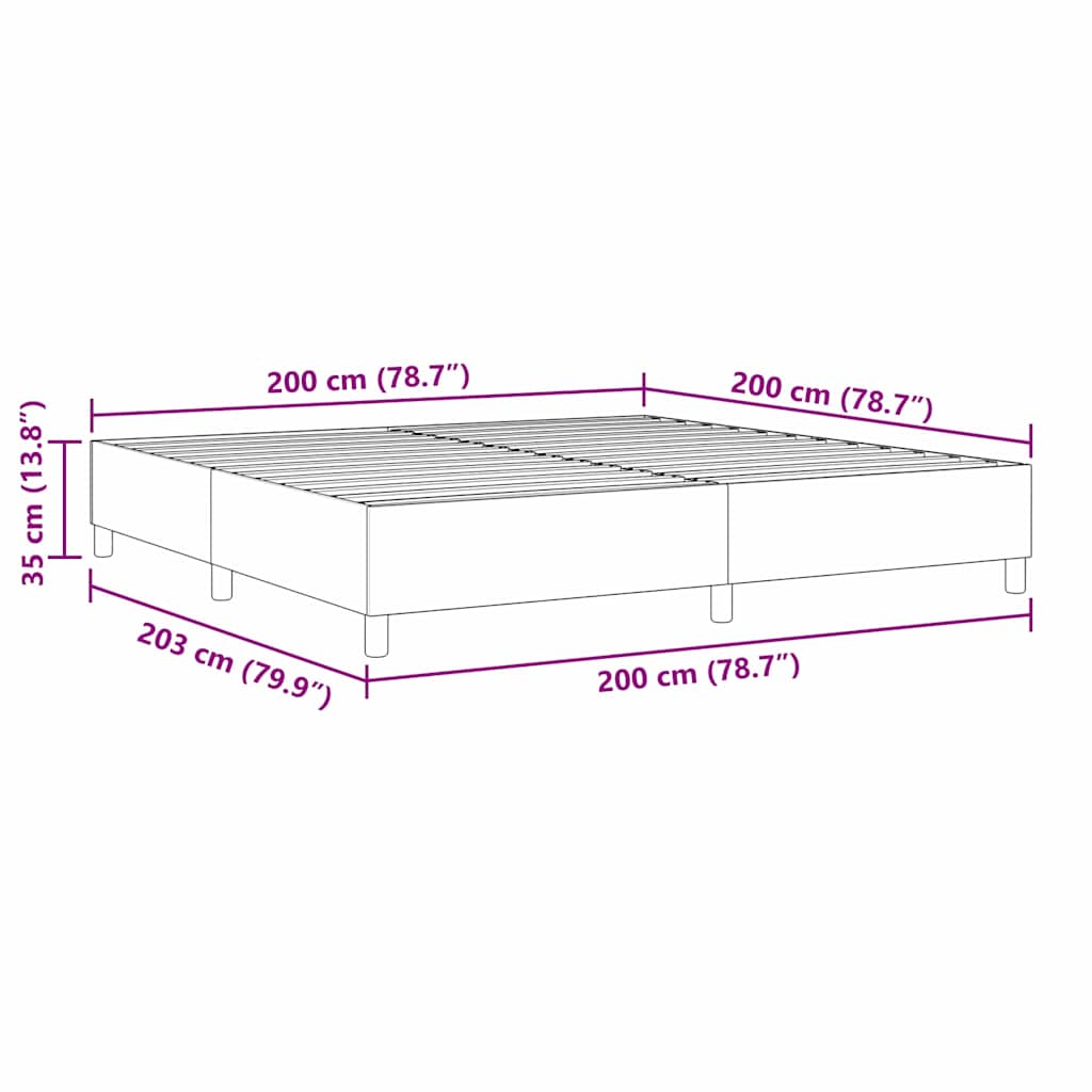 Boxspringbett Blau 200 x 200 cm Cordstoff
