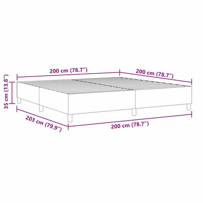 Boxspringbett Blau 200 x 200 cm Cordstoff