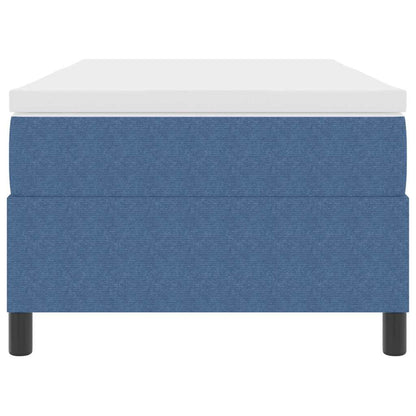 Boxspringbett Blau und Weiß 203 x 80 x 60 cm Cordstoff