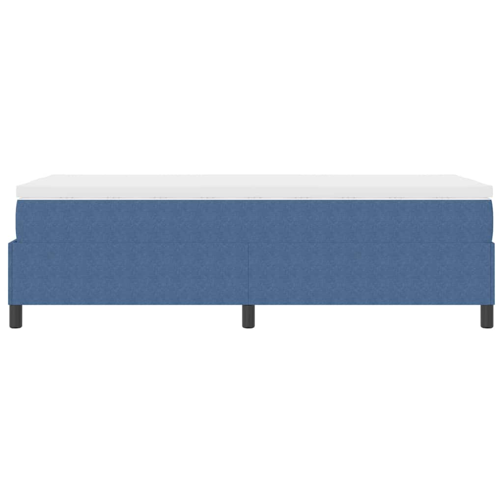 Boxspringbett Blau und Weiß 203 x 80 x 60 cm Cordstoff