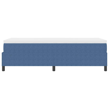 Boxspringbett Blau und Weiß 203 x 80 x 60 cm Cordstoff