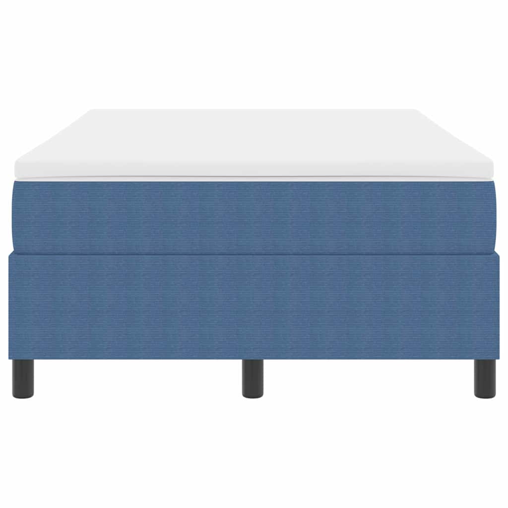 Boxspringbett Blau und Weiß 203 x 120 x 60 cm Cordstoff