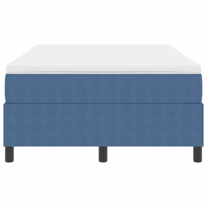 Boxspringbett Blau und Weiß 203 x 120 x 60 cm Cordstoff