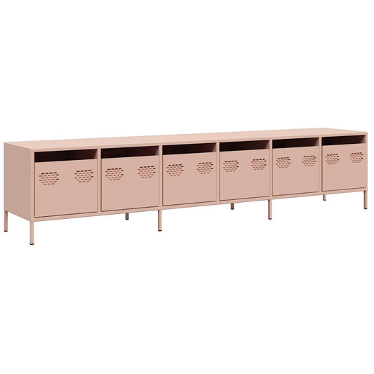 TV-Schrank Rosa 202x39x43,5 cm Kaltgewalzter Stahl