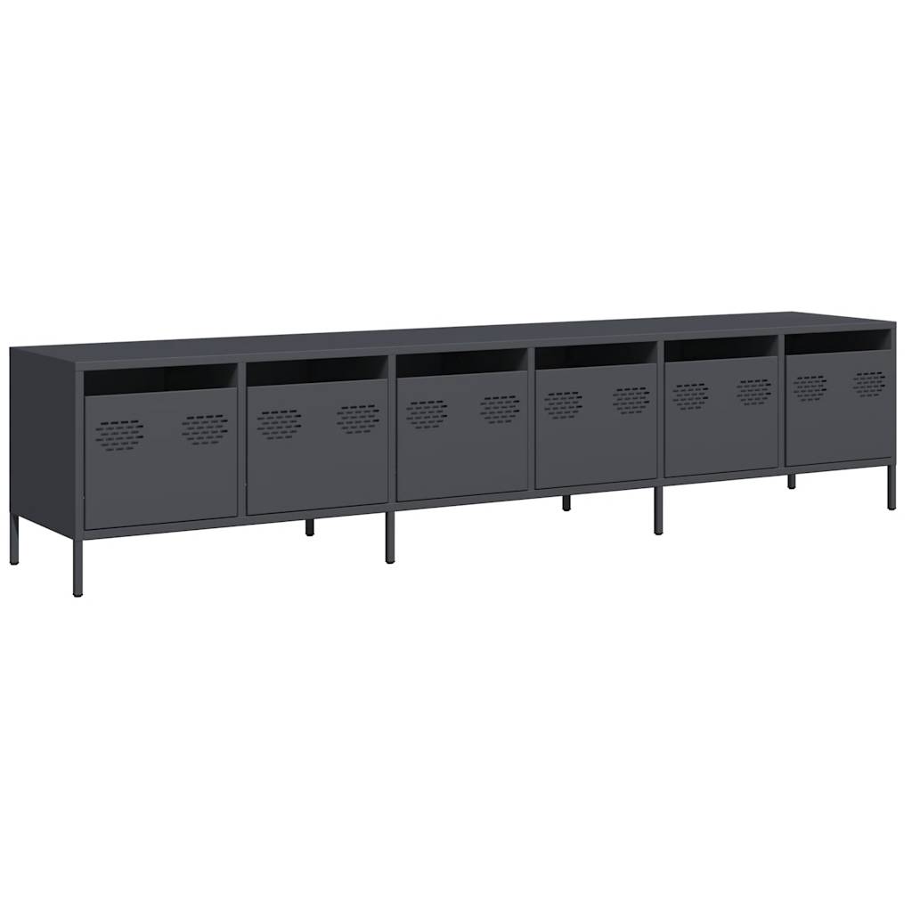 TV-Schrank Anthrazit 202x39x43,5 cm Kaltgewalzter Stahl