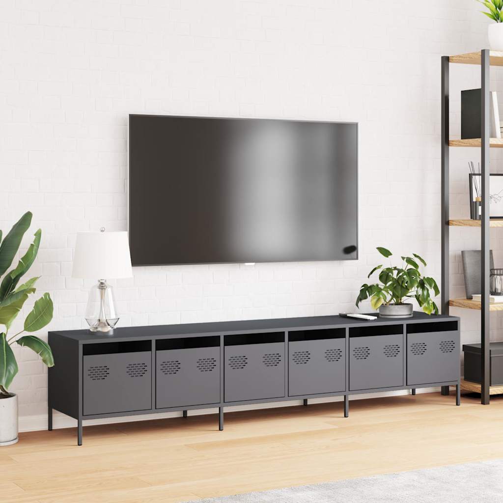 TV-Schrank Anthrazit 202x39x43,5 cm Kaltgewalzter Stahl