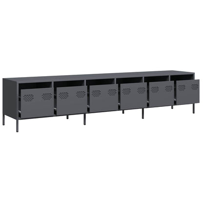 TV-Schrank Anthrazit 202x39x43,5 cm Kaltgewalzter Stahl