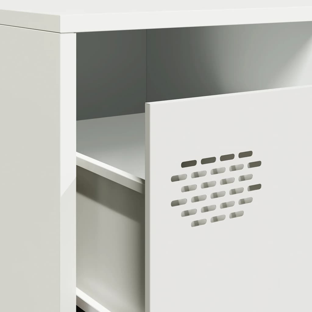 TV-Schrank Weiß 202x39x43,5 cm Kaltgewalzter Stahl