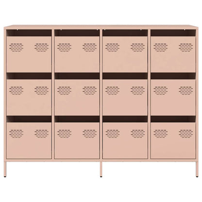 Sideboard Rosa 135x39x103,5 cm Kaltgewalzter Stahl