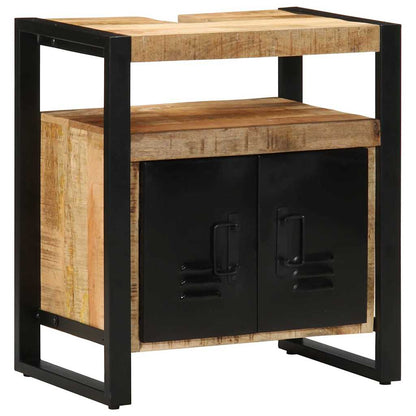 Badezimmermöbel-Set mit Regal 4 pcs Braun Massivholz Mango