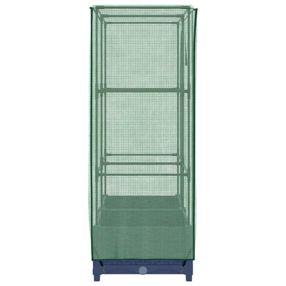 Hochbeet mit Gewächshaus-Aufsatz Rattan-Optik 80x40x123 cm