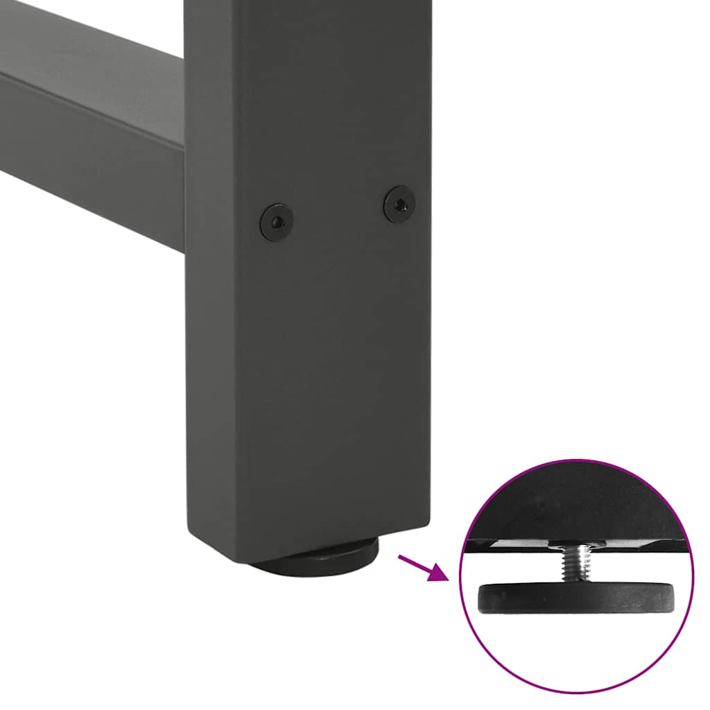 Couchtischbeine Anthrazit 2 Stk. 70x(42-43) cm Stahl