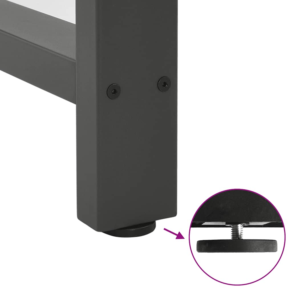 Couchtischbeine Anthrazit 2 Stk. 50x(100-101) cm Stahl