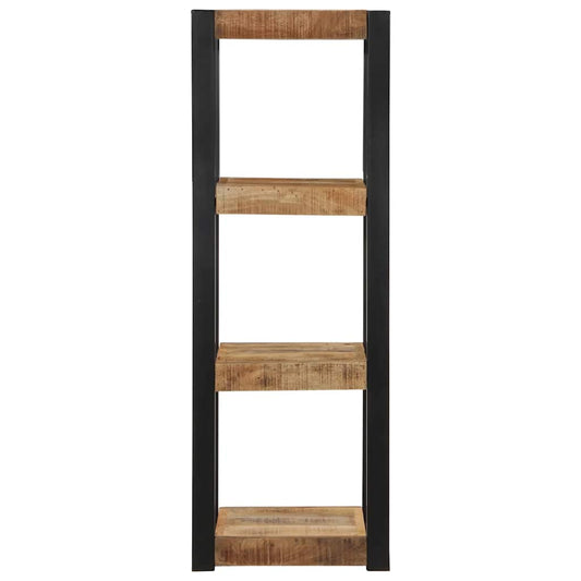 Wandregal 35x35x100 cm Raues Massivholz Mango