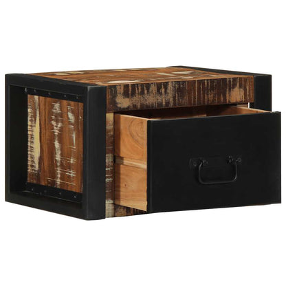 Nachttische 2 Stk. Mehrfarbig 40x35x25 cm Altholz Massivholz