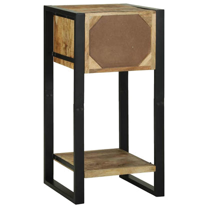 Beistelltisch Braun 40 x 40 x 80 cm Raues Mango-Massivholz