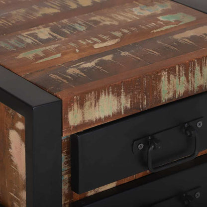 Beistelltisch Mehrfarbig 40 x 40 x 80 cm Massives Altholz