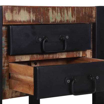 Beistelltisch Mehrfarbig 40 x 40 x 80 cm Massives Altholz