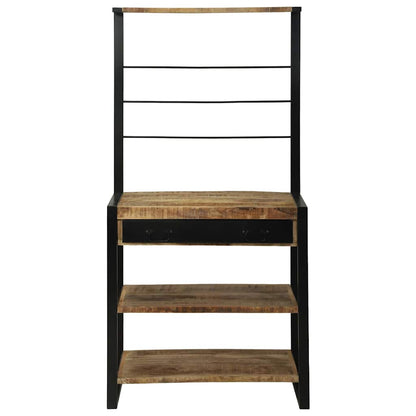 Küchenregal Braun 80 x 40 x 160 cm Massivholz Mango
