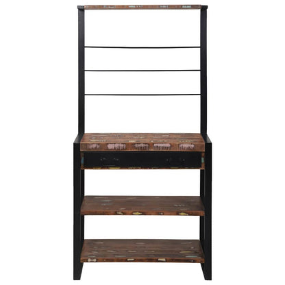 Küchenregal Mehrfarbig 80 x 40 x 160 cm Massivholz Altholz