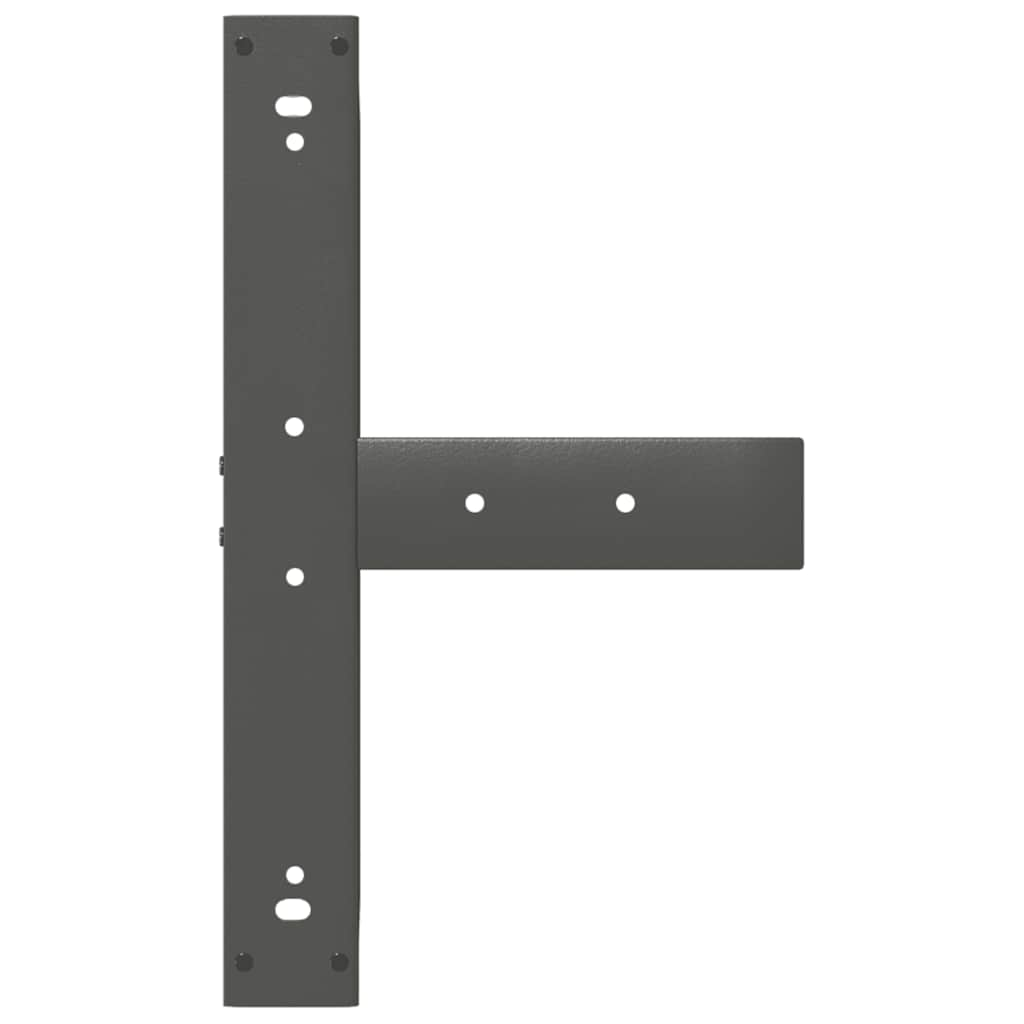 Bartischbeine T-Form 2 Stk. Anthrazit 60x35x(101-102) cm Stahl