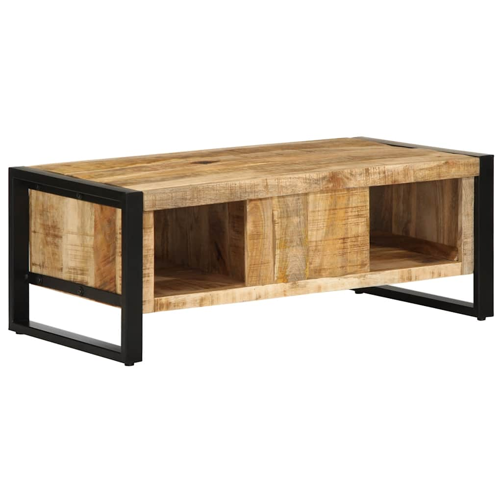 Couchtisch 90x50x36 cm Raues Massivholz Mango