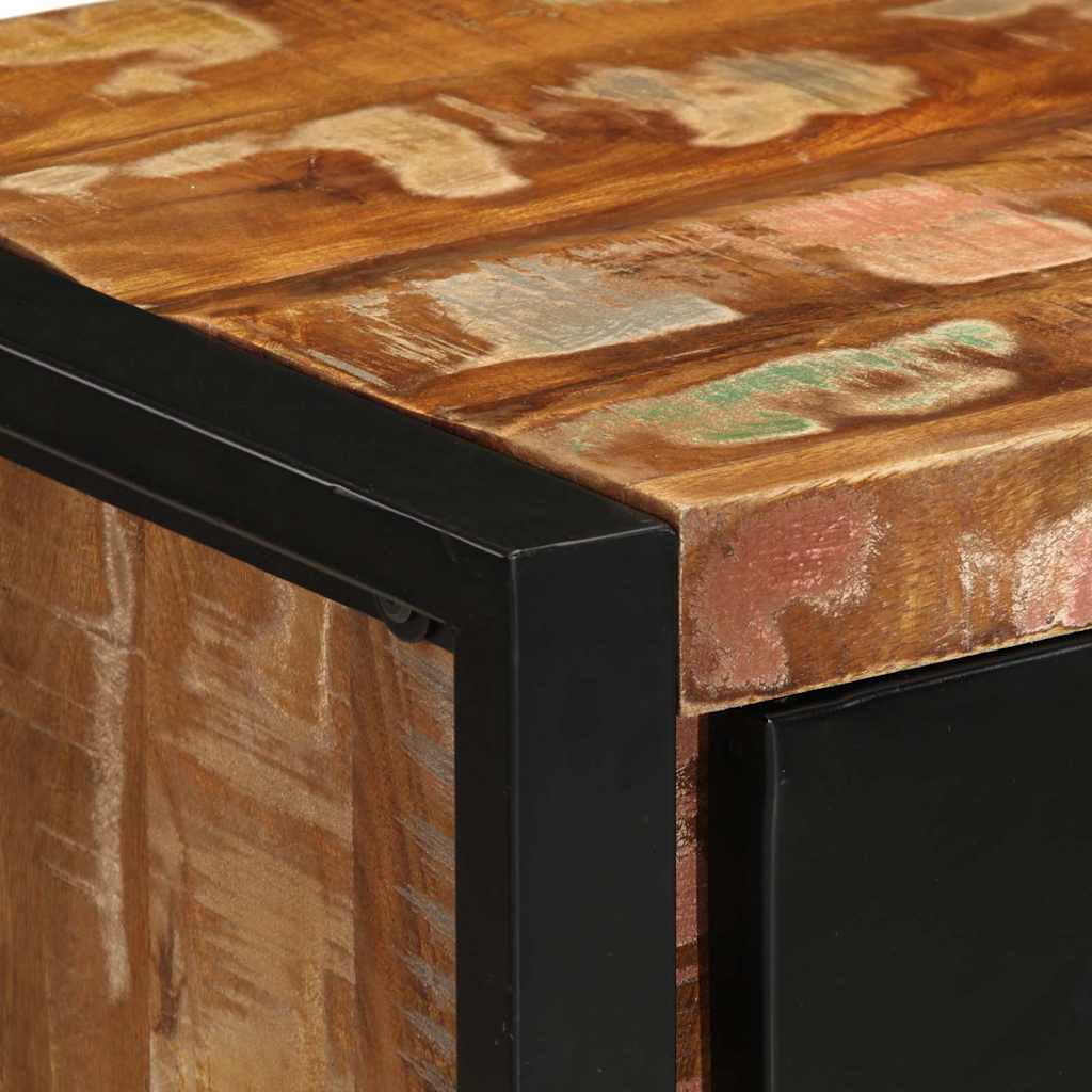 Schubladenschrank Mehrfarbig 40x40x75 cm Altholz Massiv