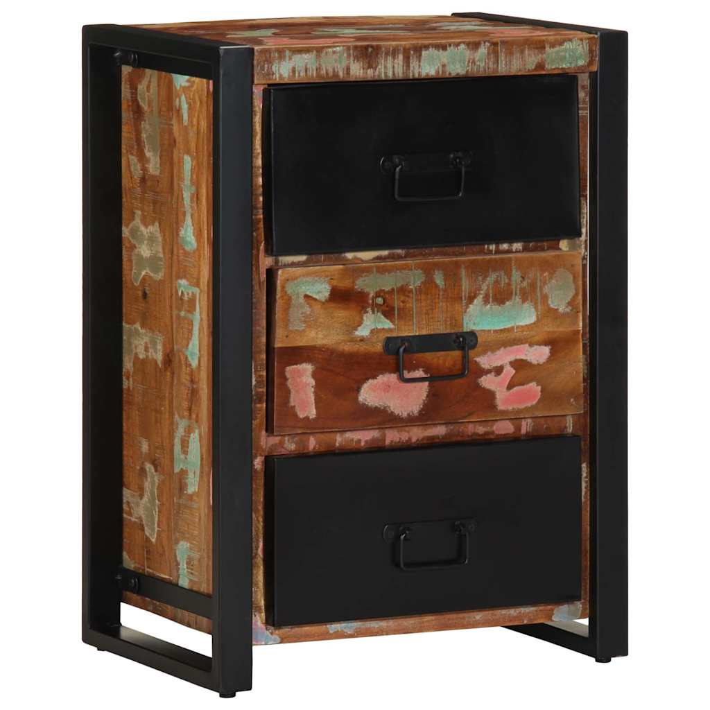 Schubladenschrank Mehrfarbig 50x35x70 cm Massivholz Altholz