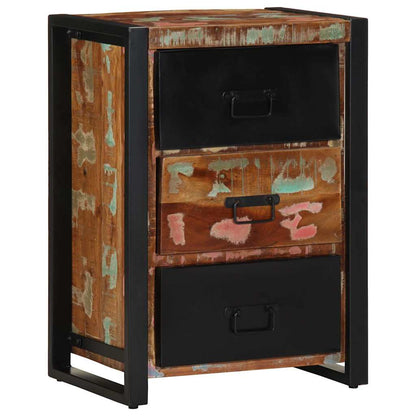 Schubladenschrank Mehrfarbig 50x35x70 cm Massivholz Altholz