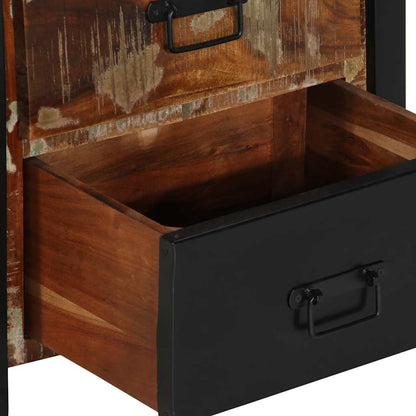 Schubladenschrank Mehrfarbig 50x35x70 cm Massivholz Altholz