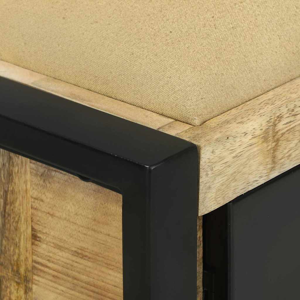 Bankschrank Braun 100 x 35 x 50 cm Massivholz Mango