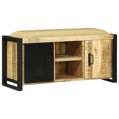 Bankschrank Braun 100 x 35 x 50 cm Massivholz Mango