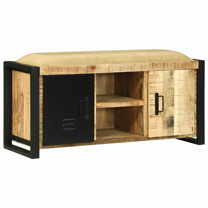 Bankschrank Braun 100 x 35 x 50 cm Massivholz Mango