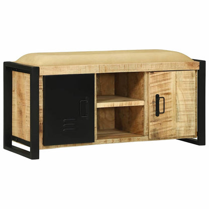 Bankschrank Braun 100 x 35 x 50 cm Massivholz Mango