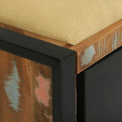 Bankschrank Mehrfarbig 100 x 35 x 50 cm Massivholz Altholz