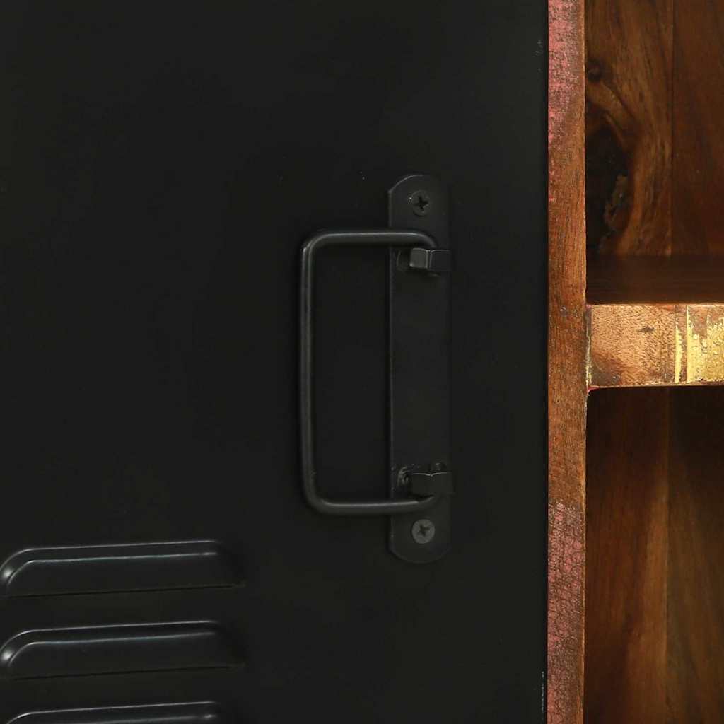 Bankschrank Mehrfarbig 100 x 35 x 50 cm Massivholz Altholz