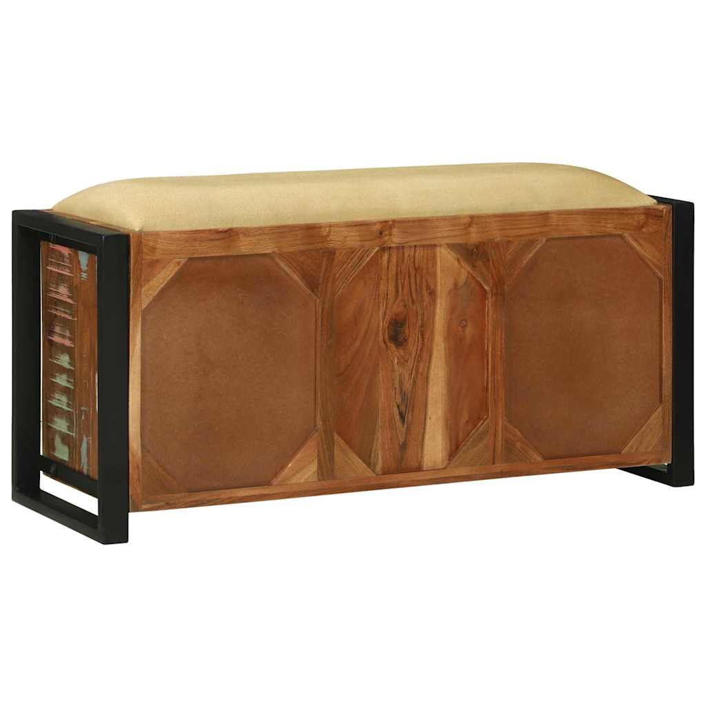 Bankschrank Mehrfarbig 100 x 35 x 50 cm Massivholz Altholz