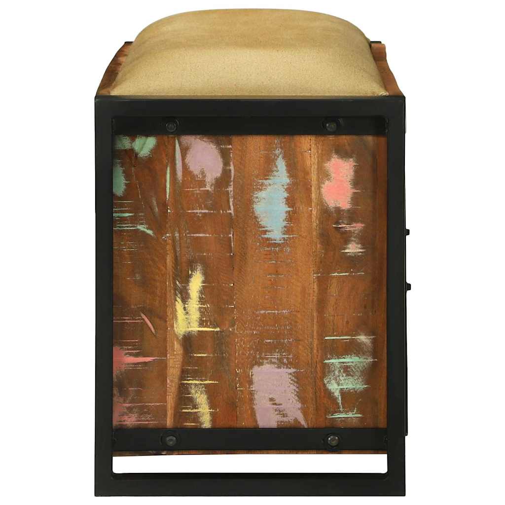 Bankschrank Mehrfarbig 100 x 35 x 50 cm Massivholz Altholz