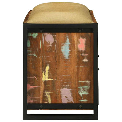 Bankschrank Mehrfarbig 100 x 35 x 50 cm Massivholz Altholz