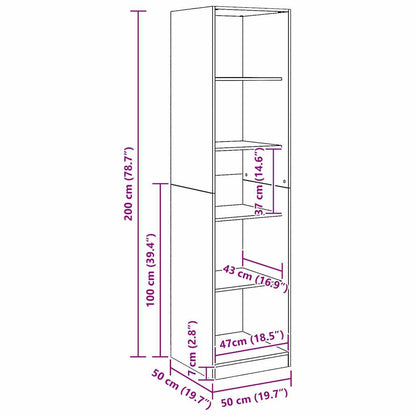 Kleiderschrank Artisan-Eiche 50x50x200 cm Holzwerkstoff