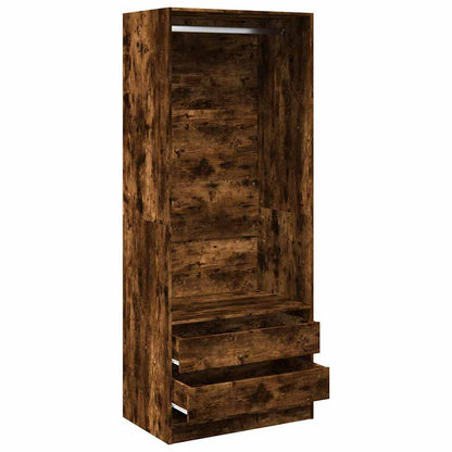 Kleiderschrank Räuchereiche 80x50x200 cm Holzwerkstoffs