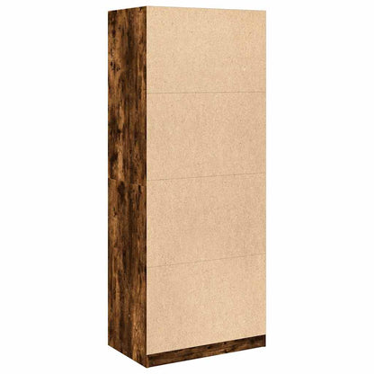 Kleiderschrank Räuchereiche 80x50x200 cm Holzwerkstoffs