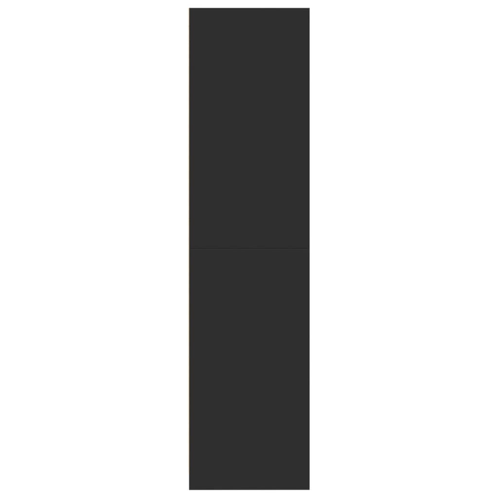 Kleiderschrank Schwarz 80x50x200 cm Holzwerkstoff