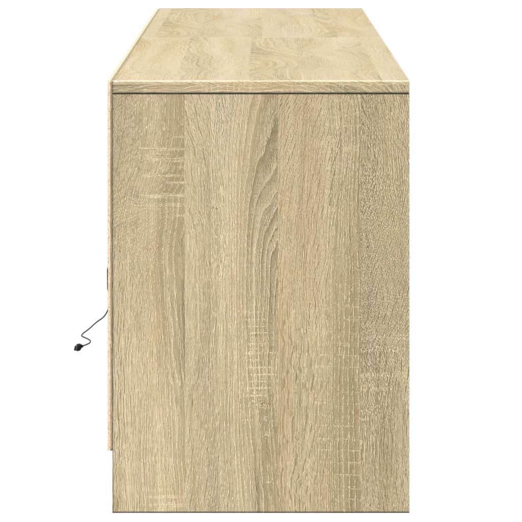 TV-Schrank mit LED-Beleuchtung Sonoma-Eiche 180x34x50 cm