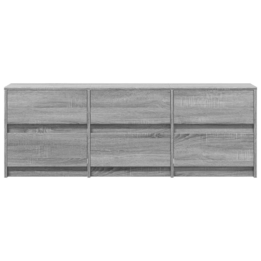 TV-Schrank mit LED-Beleuchtung Grau Sonoma 140x34x50 cm