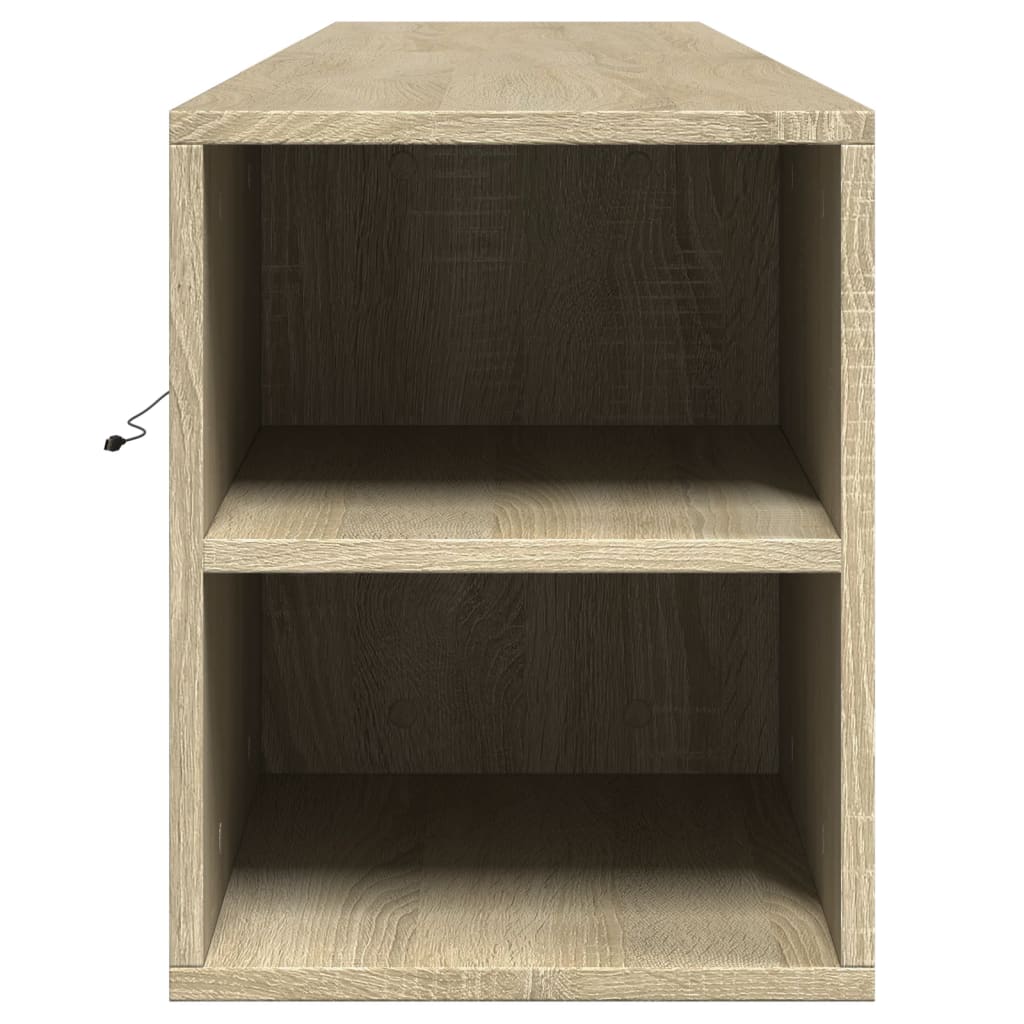 TV-Wandschrank mit LED-Beleuchtung Sonoma-Eiche 180x31x39,5 cm